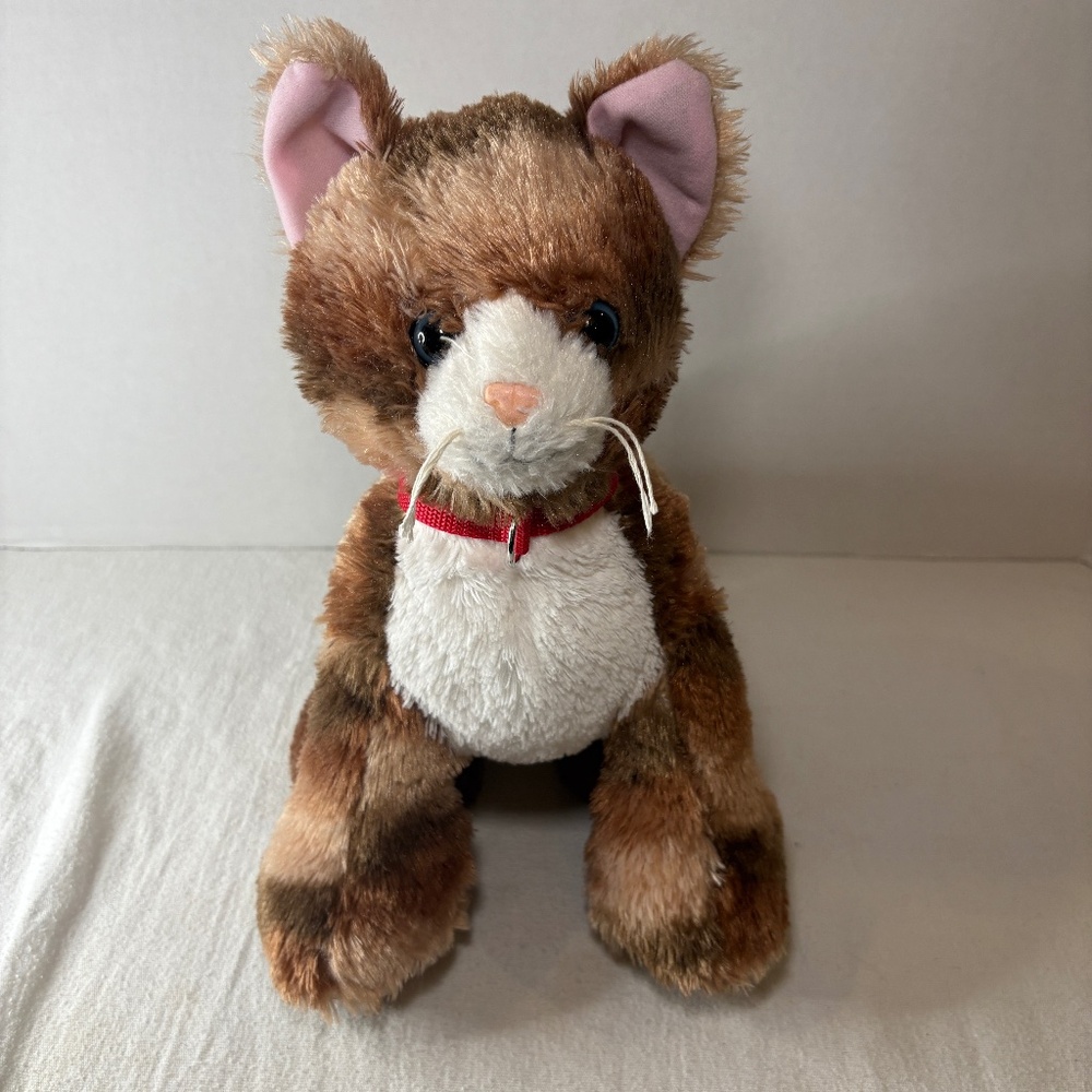 Build A Bear Promise Pets Kitty Cat Plush Striped Stuffed Animal  12" w/Collar